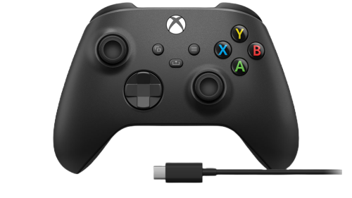 Microsoft Xbox Series X Wireless Controller  - with USB-C cable top front
